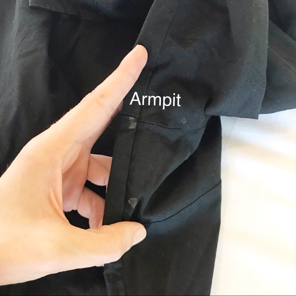 GEMILLI Black, Collared Blouse 3/4 Sleeve Size M - Picture 7 of 7